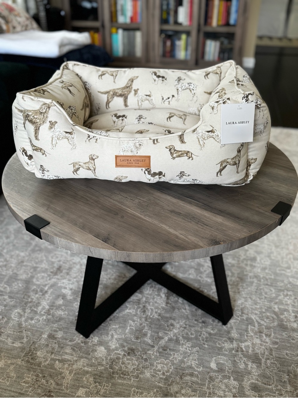Laura Ashley Dog-Print Pet Bed